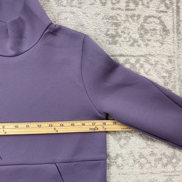 Under Armour Sweatshirt Sweater Turtleneck Loose Long Tail Light Mauve Size XS - Picture 4 of 6